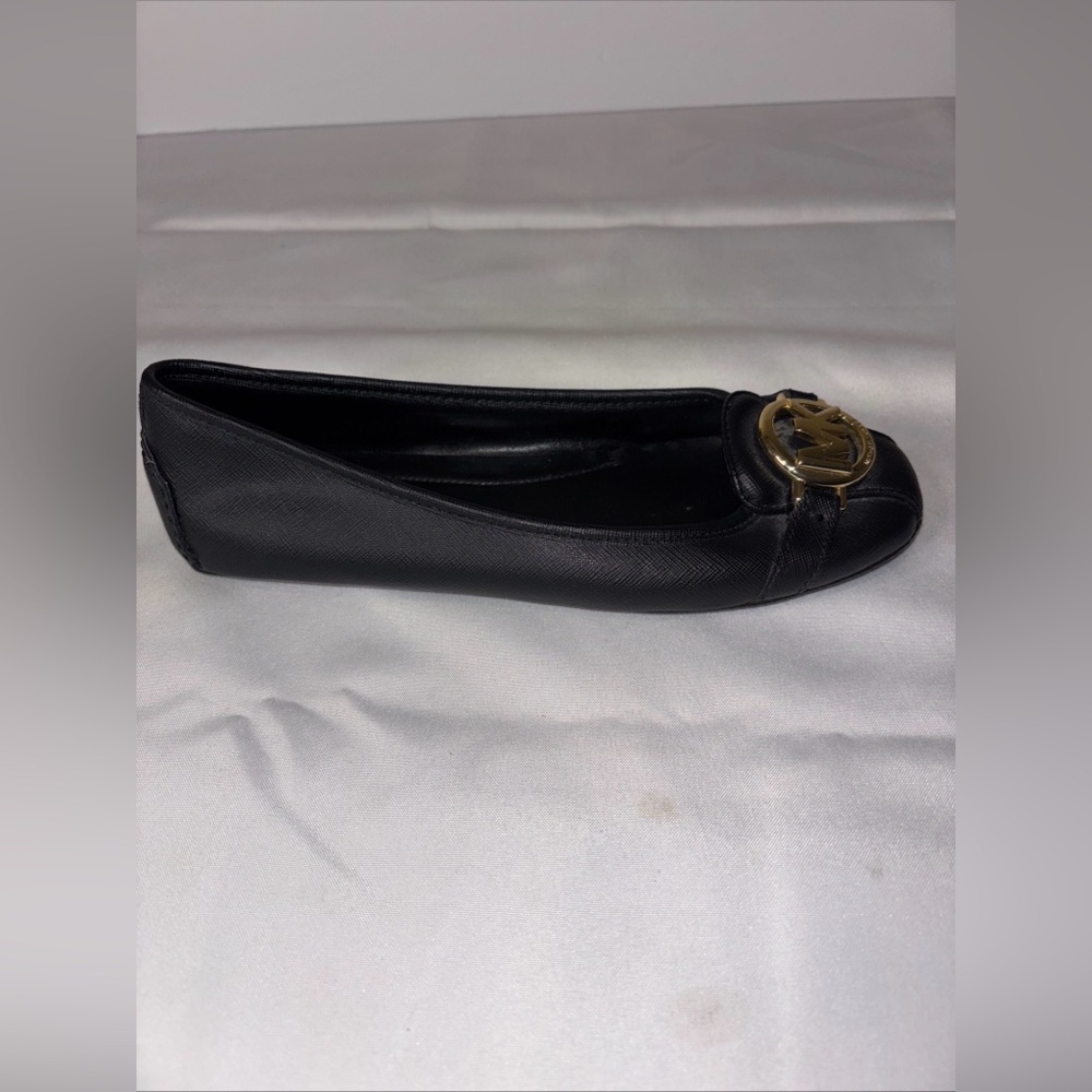 Michael Kors Flat Fulton Moc Slip On Shoes  Black Ballet Size 6.5